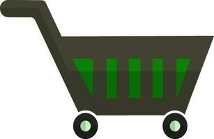 Flat style blank trolley icon. vector
