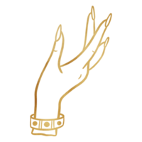 golden Hexe Hand Zeichnung png