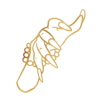 Gold Scary Witch Hand Drawing png