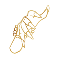 goud eng heks hand- tekening png