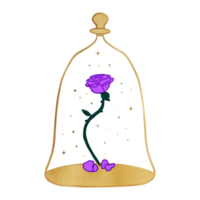 violet Rose dans une verre png