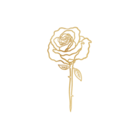 Gold Rose Outline png