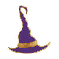 violet Halloween sorcière chapeau png