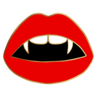 Vampir sexy Lippen golden umrissen png