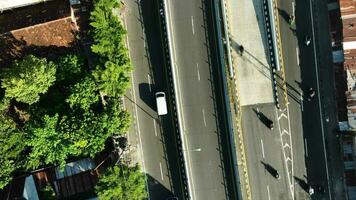 Aerial View of Flyover or Overpass in Yogyakarta City, Indonesia video