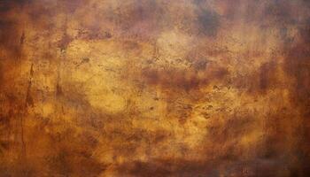 Rusty metal plate with abstract pattern, weathered and damaged generated by AI photo