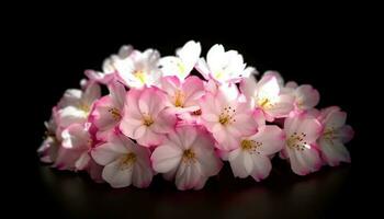 Vibrant cherry blossom bouquet, a gift of love in springtime generated by AI photo