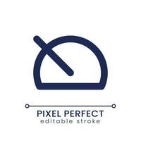 Slow down pixel perfect linear ui icon. Change footage speed. Video editing online. Post-production. GUI, UX design. Outline isolated user interface element for app and web. Editable stroke vector