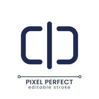 Split pixel perfect linear ui icon. Divide footage into parts. Film production. Editing application function. GUI, UX design. Outline isolated user interface element for app and web. Editable stroke vector