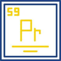 Praseodymium Vector Icon Design