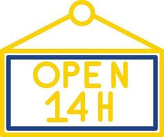 Opening hours Vector Icon Design