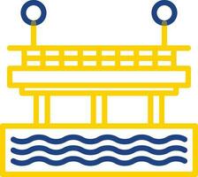 diseño de icono de vector de muelle