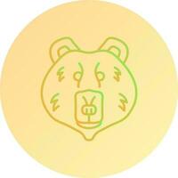 icono de vector de oso polar