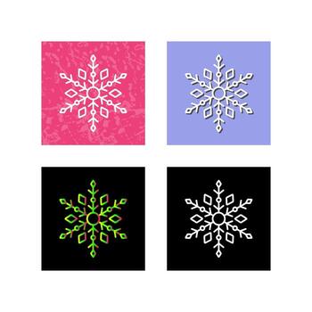 icono de vector de copo de nieve