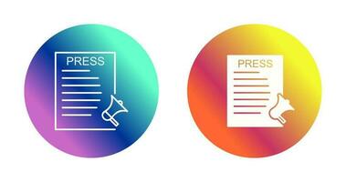 Unique Press Releases Vector Icon