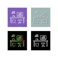 Office Desk Vector Icon