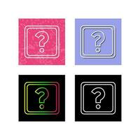 Unique Question Mark Vector Icon