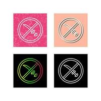 No Weapons Vector Icon