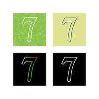 Number Seven Vector Icon