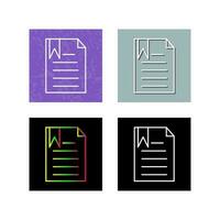 Unique Bookmarked Document Vector Icon