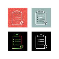 Unique Checklist Vector Icon