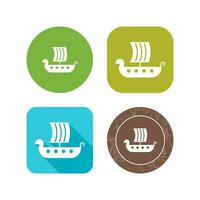 Viking Ship Vector Icon