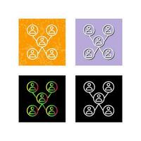 Unique Company Network Vector Icon