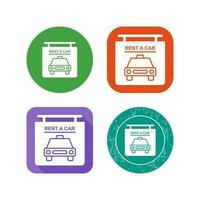 Rent a Car Vector Icon