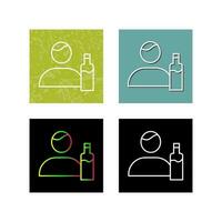 Unique Man And Drink Vector Icon