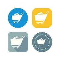 Unique Shopping Cart II Vector Icon