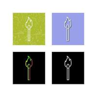 Unique Lit Matchstick Vector Icon