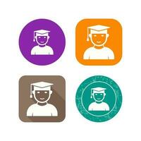 Unique Male Graduate Vector Icon