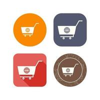 Unique Global Shopping Vector Icon