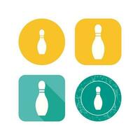 Unique Bowling Pin Vector Icon