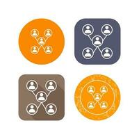 Unique Company Network Vector Icon