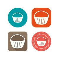 icono de vector de muffin de chocolate