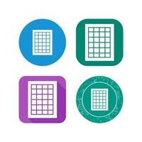 Table of Rates Vector Icon