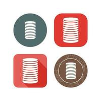 pila de monedas vector icono