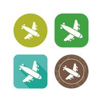 Landing Airplane Vector Icon