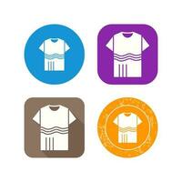 T Shirt with lines Vector Icon