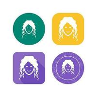 Hair Curly Vector Icon