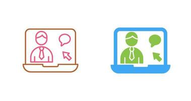 Online Interview Vector Icon