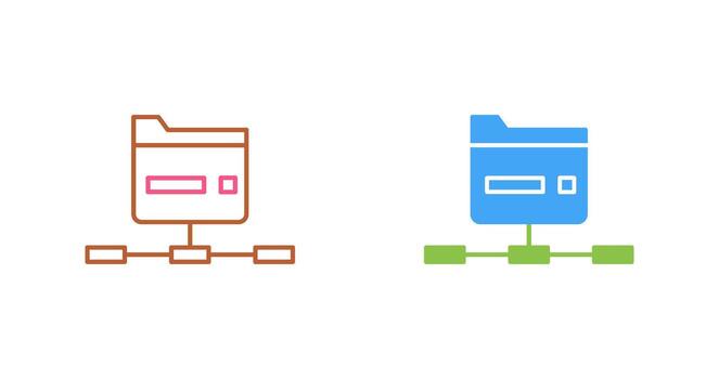 Network Folder Vector Icon