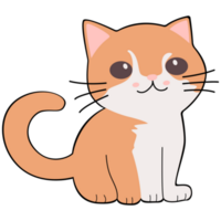 gato clipart icono plano diseño en transparente fondo, animal aislado recorte camino elemento png