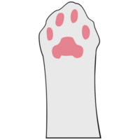 Cat leg clipart icon flat design on transparent background, animal isolated clipping path element png