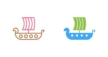 Viking Ship Vector Icon