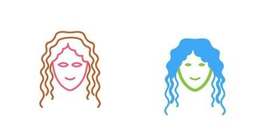 Hair Curly Vector Icon