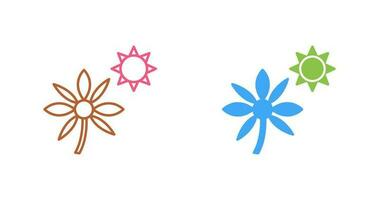 Flower in sunlight Vector Icon