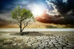 AI Generated Climate change is a serious issue that affects the environment and the planet as a whole. photo