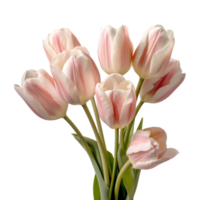 fresco mazzo di naturale rosa tulipano fiori. ai generato png